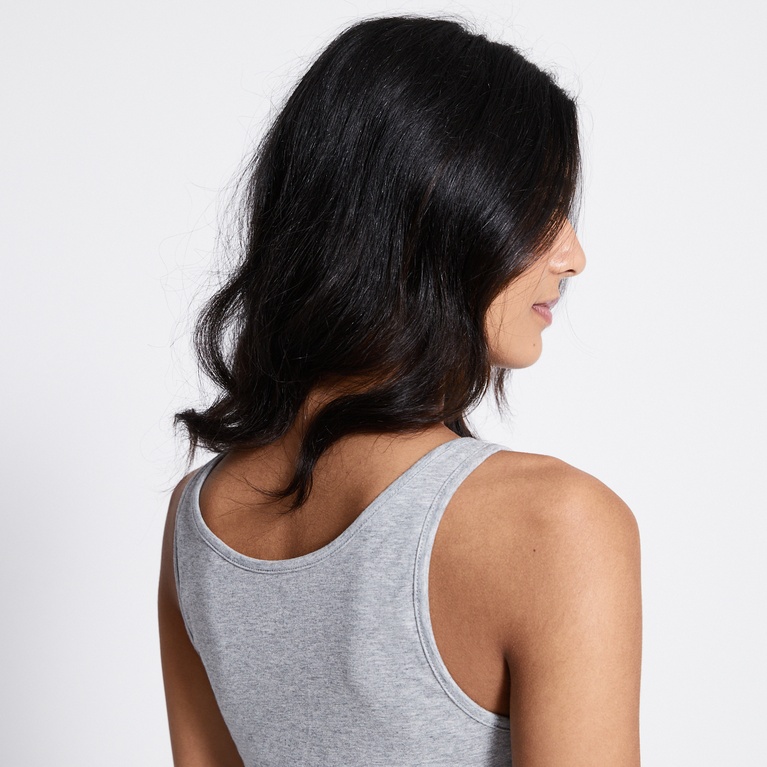 Basic tank top "Fanny" Grey Melange